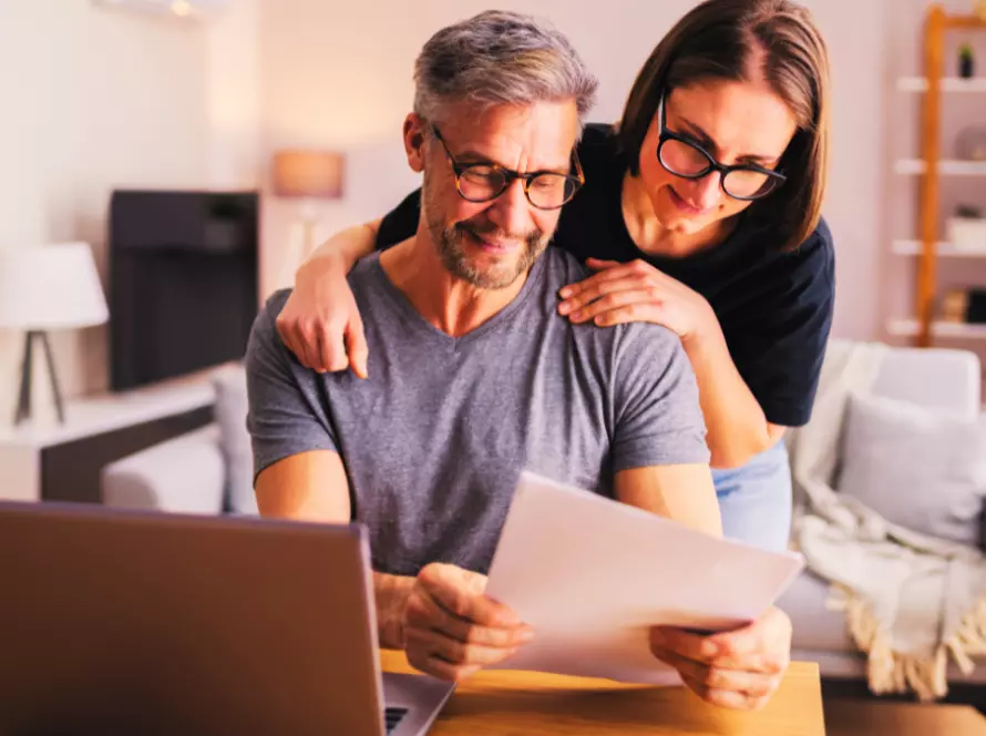 Couple reviewing estate planning documents